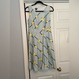 Talbots Blue Sleeveless Square Neck Sundress